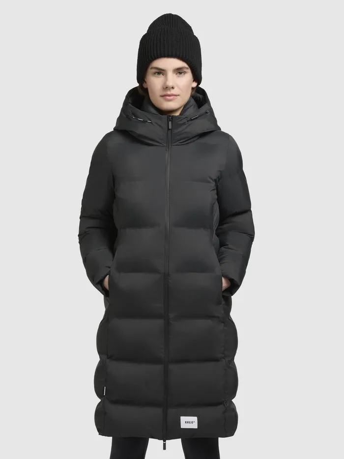 Quilted Coats Women KHUJO Mantel FINNIE2 Dunkelgrau Dunkelgrau