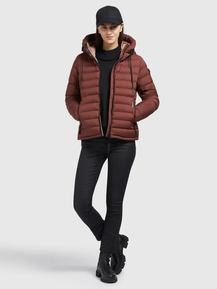 Quilted Jackets KHUJO Women Jacke LOVINA3 MATT Dunkelrot Dunkelrot