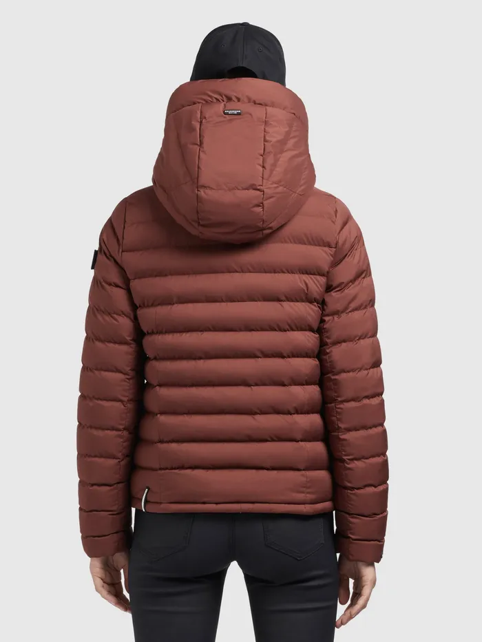 Quilted Jackets KHUJO Women Jacke LOVINA3 MATT Dunkelrot Dunkelrot