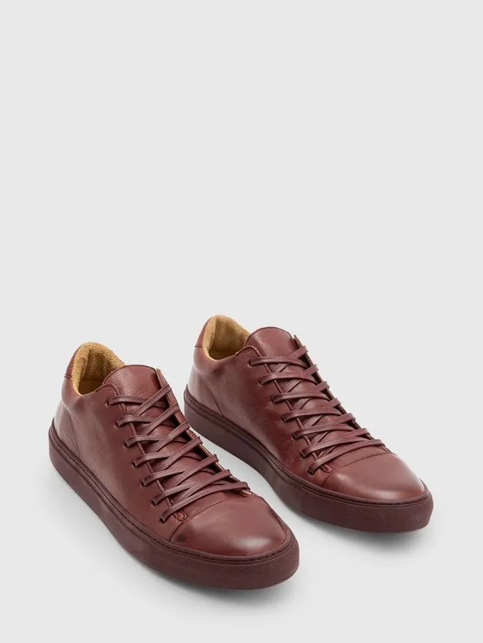 REED LOW Port Men John Varvatos Leather Sneakers