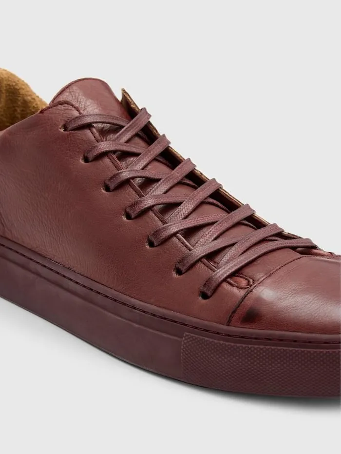 REED LOW Port Men John Varvatos Leather Sneakers