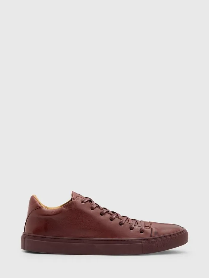 REED LOW Port Men John Varvatos Leather Sneakers