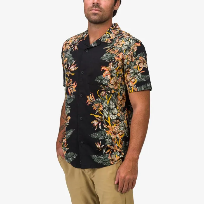 Reef Drift Short Sleeve Camp Shirt Caviar Men Shirts and TShirts