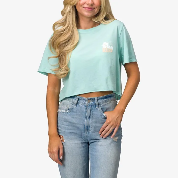 Reef Koda 18034 Crop Tee Eggshell Women Tops Reef Koda 18034 Crop Tee Eggshell Women Tops