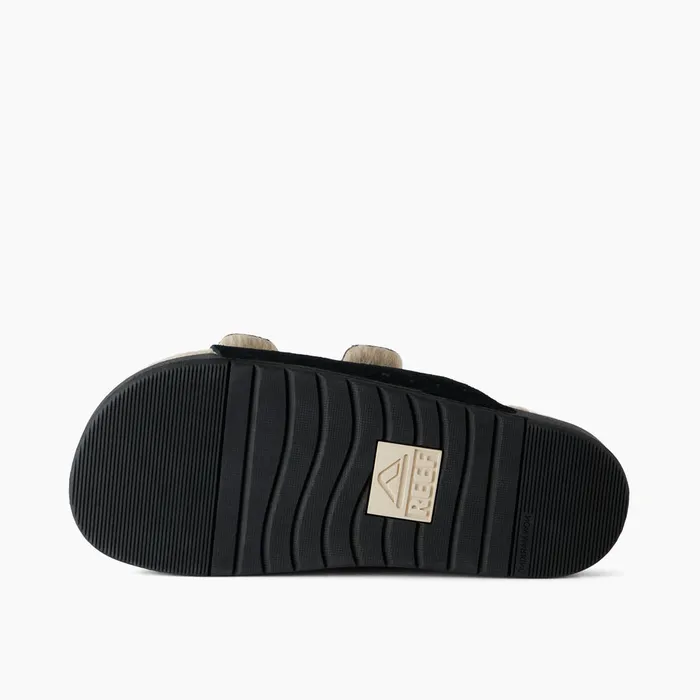 Reef Ojai Two Bar Cozy Raven Women Slides Reef Ojai Two Bar Cozy Raven Women Slides