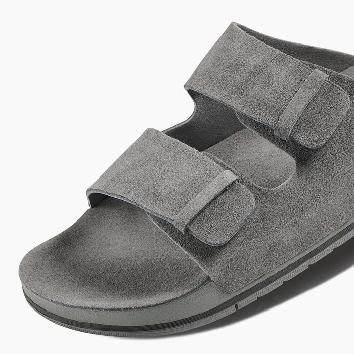 Reef Ojai Two Bar Grey Men Slides Reef Ojai Two Bar Grey Men Slides
