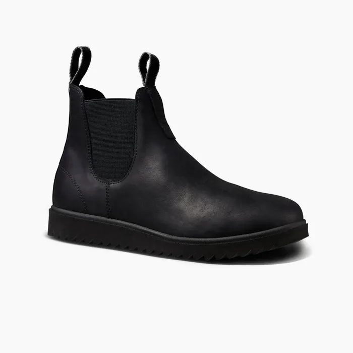 Reef Otis All Black Leather Men Boots Reef Otis All Black Leather Men Boots