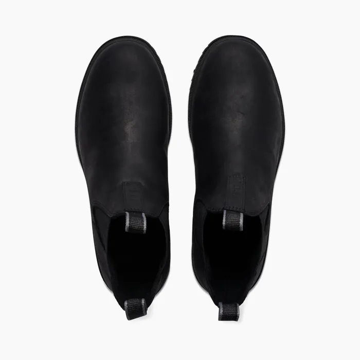 Reef Otis All Black Leather Men Boots Reef Otis All Black Leather Men Boots
