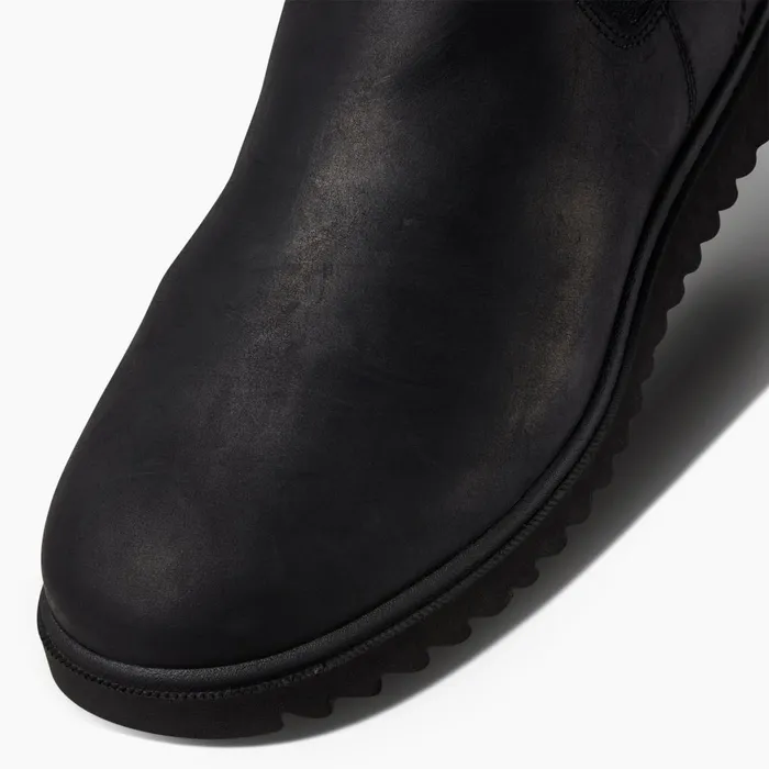 Reef Otis All Black Leather Men Boots Reef Otis All Black Leather Men Boots