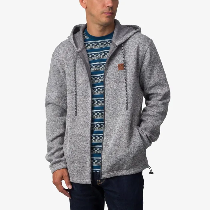 Reef Scott ZipUp Fleece Jacket Quiet Shade Gre Men Outerwear