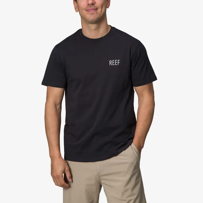Reef Tatted Short Sleeve Tee Caviar Men Shirts and TShirts