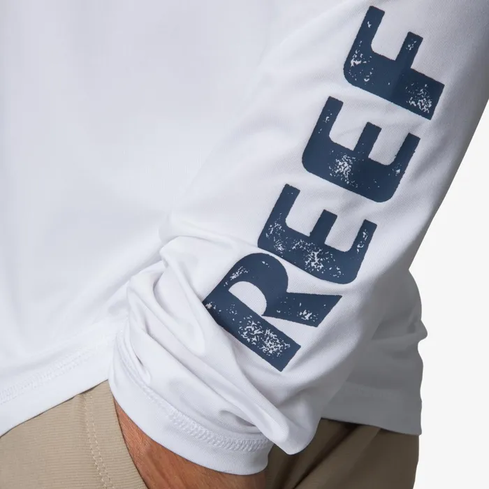Reef Wellie Long Sleeve Hooded Surf Shirt Upf 50 Bright White Men Surf Shirts and Upf Apparel Reef Wellie Long Sleeve Hooded Surf Shirt Upf 50 Bright White Men Surf Shirts and Upf Apparel
