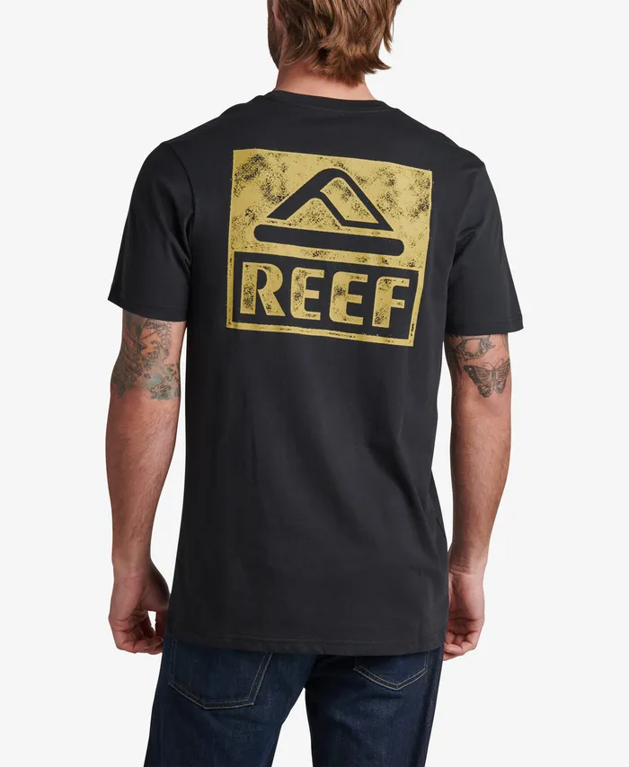 Reef Wellie Short Sleeve Graphic Tee Caviar Men Shirts and TShirts