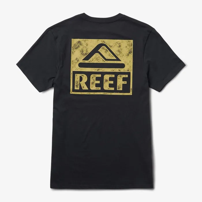 Reef Wellie Short Sleeve Graphic Tee Caviar Men Shirts and TShirts
