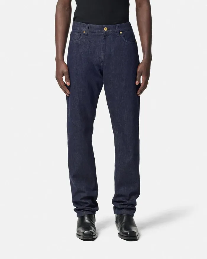 RegularFit Jeans Blue Men Versace Pants and Shorts