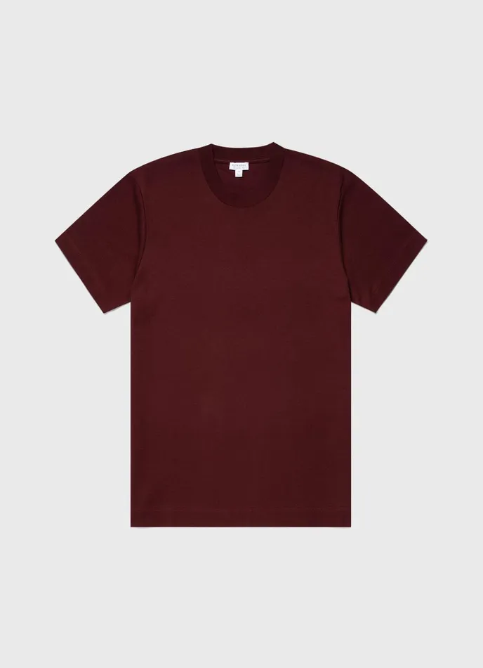 Relaxed Fit Heavyweight Tshirt Maroon Men SUNSPEL Tshirts