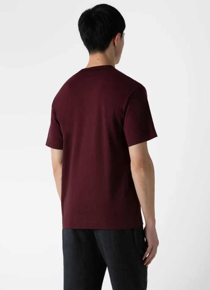 Relaxed Fit Heavyweight Tshirt Maroon Men SUNSPEL Tshirts