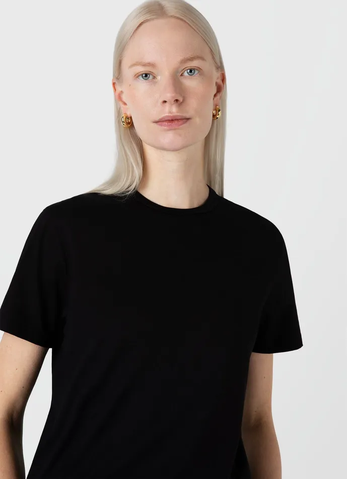 Relaxed Fit Tshirt Black Tshirts and Tops ussunspel Women Relaxed Fit Tshirt Black Tshirts and Tops ussunspel Women