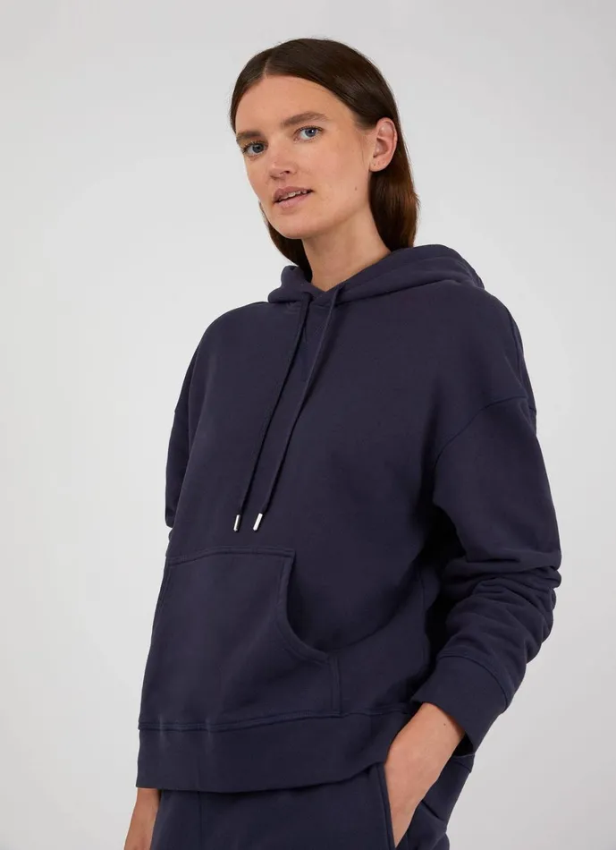Relaxed Loopback Hoody Navy Women SUNSPEL Sweatshirts and Sweatpants