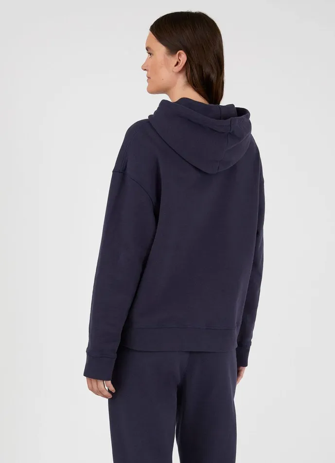 Relaxed Loopback Hoody Navy Women SUNSPEL Sweatshirts and Sweatpants