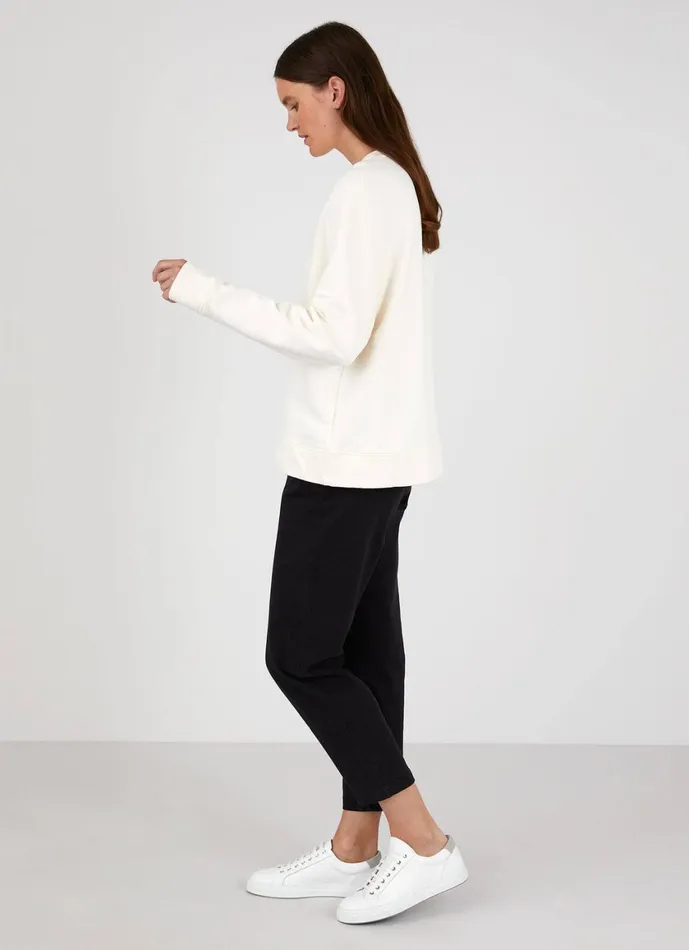 Relaxed Loopback Sweatshirt Archive White Women SUNSPEL Sweatshirts and Sweatpants