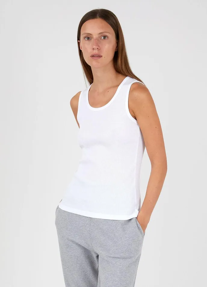 Rib Vest White Women SUNSPEL Tshirts and Tops