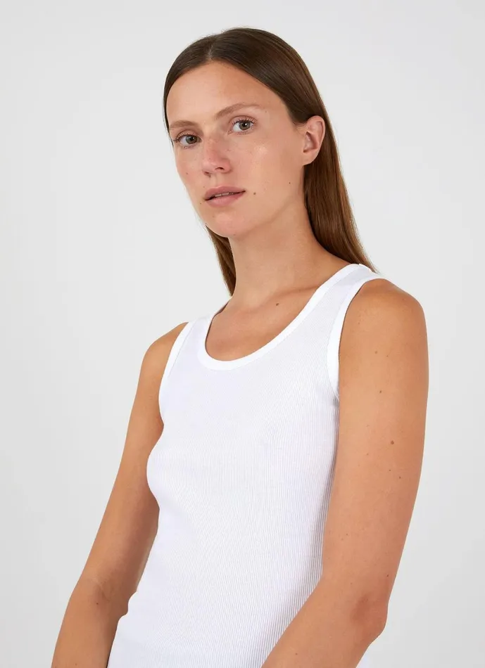 Rib Vest White Women SUNSPEL Tshirts and Tops