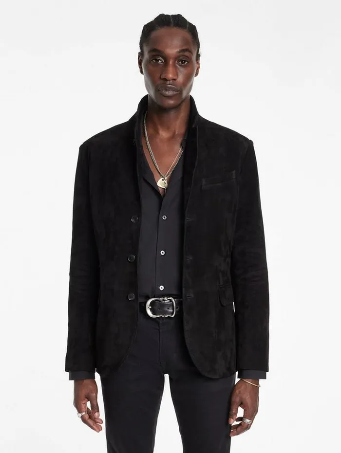 RIND JACKET Black Men John Varvatos Leather Jackets