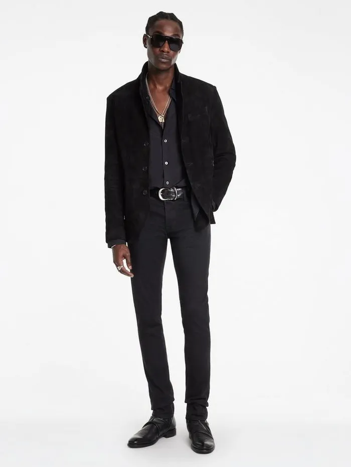 RIND JACKET Black Men John Varvatos Leather Jackets