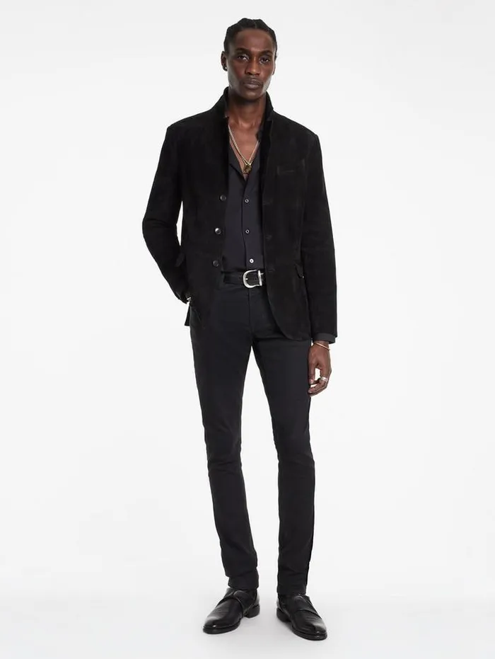 RIND JACKET Black Men John Varvatos Leather Jackets