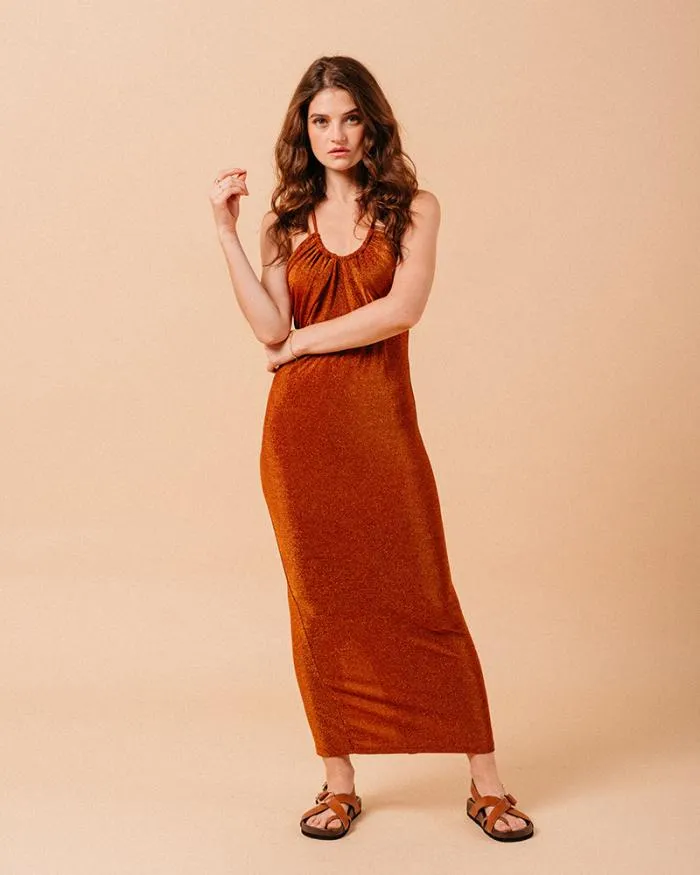 ROBE LONGUE BRIQUE MILA Shop Grace and Mila Long Dresses