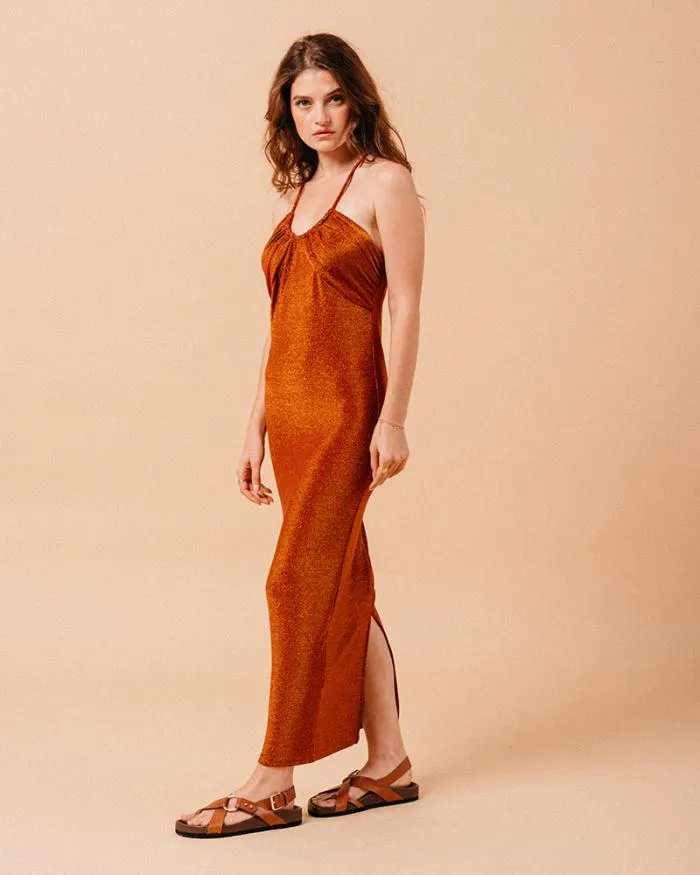 ROBE LONGUE BRIQUE MILA Shop Grace and Mila Long Dresses