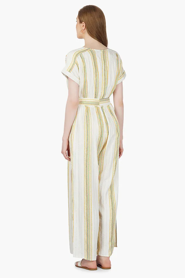 Roman Stripe Jumpsuit Jumpsuits America and Beyond Women