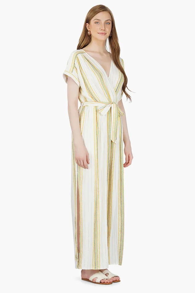 Roman Stripe Jumpsuit Jumpsuits America and Beyond Women