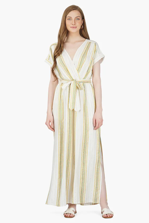 Roman Stripe Jumpsuit Jumpsuits America and Beyond Women