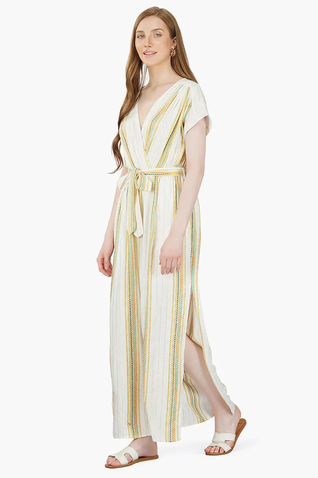Roman Stripe Jumpsuit Jumpsuits America and Beyond Women