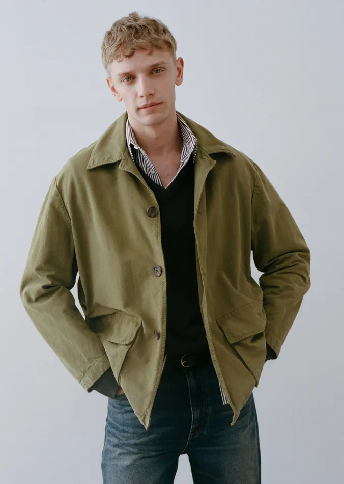 RONNOC JACKET Olive Green Men Nili Lotan Jackets and Coats