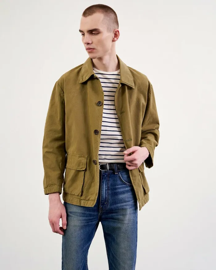 RONNOC JACKET Olive Green Men Nili Lotan Jackets and Coats