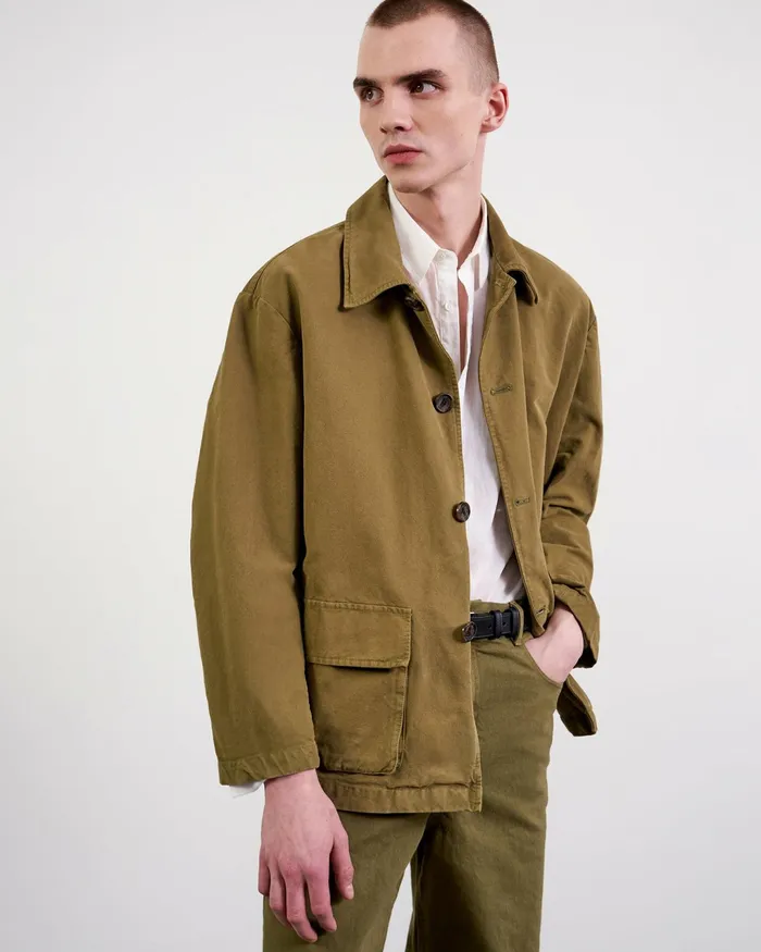 RONNOC JACKET Olive Green Men Nili Lotan Jackets and Coats