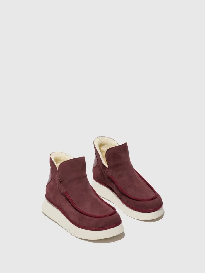 Round Toe Ankle Boots COZE348FLY PURPLE Women Fly London Ankle Boots