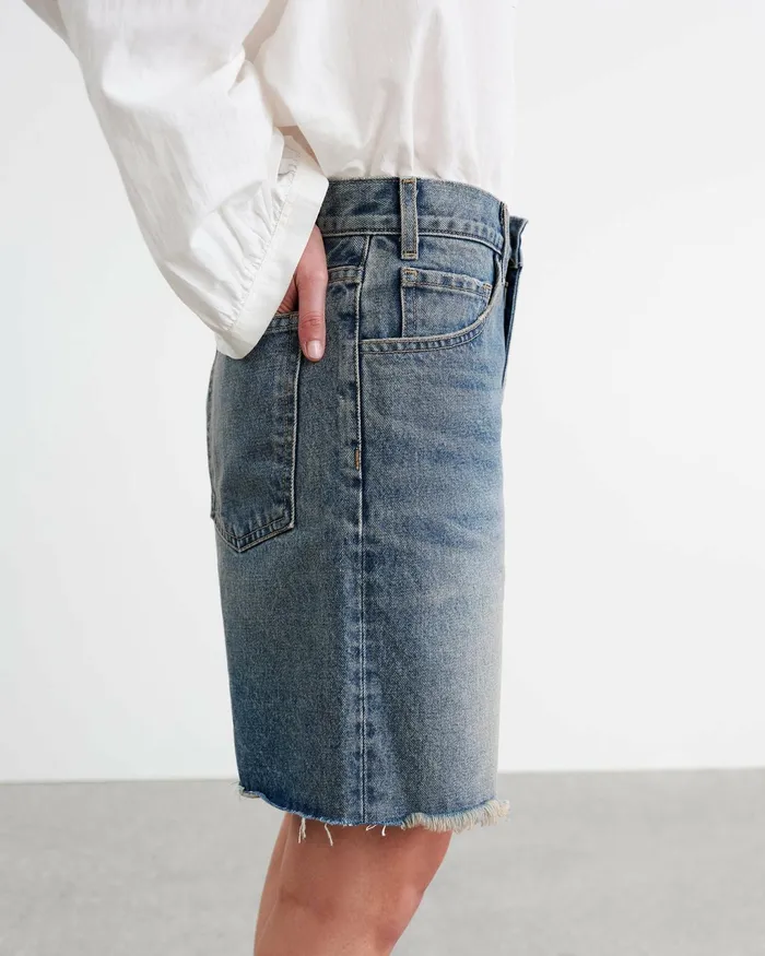 RUSSEL DENIM SHORT Summer Wash Women Nili Lotan Pants and Shorts