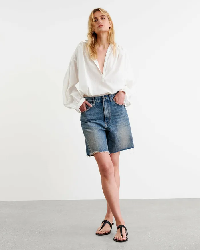 RUSSEL DENIM SHORT Summer Wash Women Nili Lotan Pants and Shorts