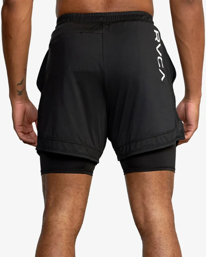 RVCA Athletic Shorts Sport Vent 16034 Training Shorts Black 8211 Men
