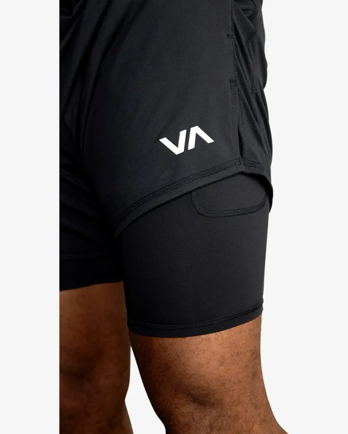 RVCA Athletic Shorts Sport Vent 16034 Training Shorts Black 8211 Men