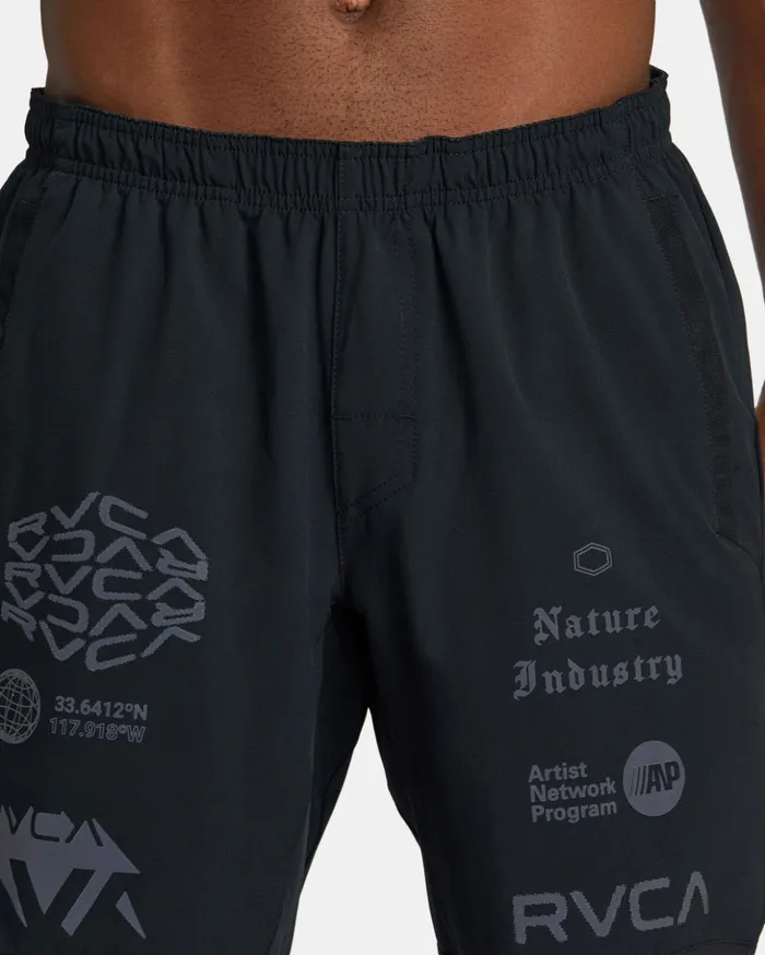 RVCA Athletic Shorts Yogger Stretch Elastic Waist Shorts 17034 Black All Brand 2 8211 Men RVCA Athletic Shorts Yogger Stretch Elastic Waist Shorts 17034 Black All Brand 2 8211 Men