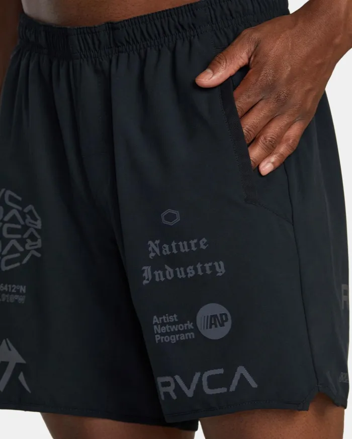 RVCA Athletic Shorts Yogger Stretch Elastic Waist Shorts 17034 Black All Brand 2 8211 Men RVCA Athletic Shorts Yogger Stretch Elastic Waist Shorts 17034 Black All Brand 2 8211 Men