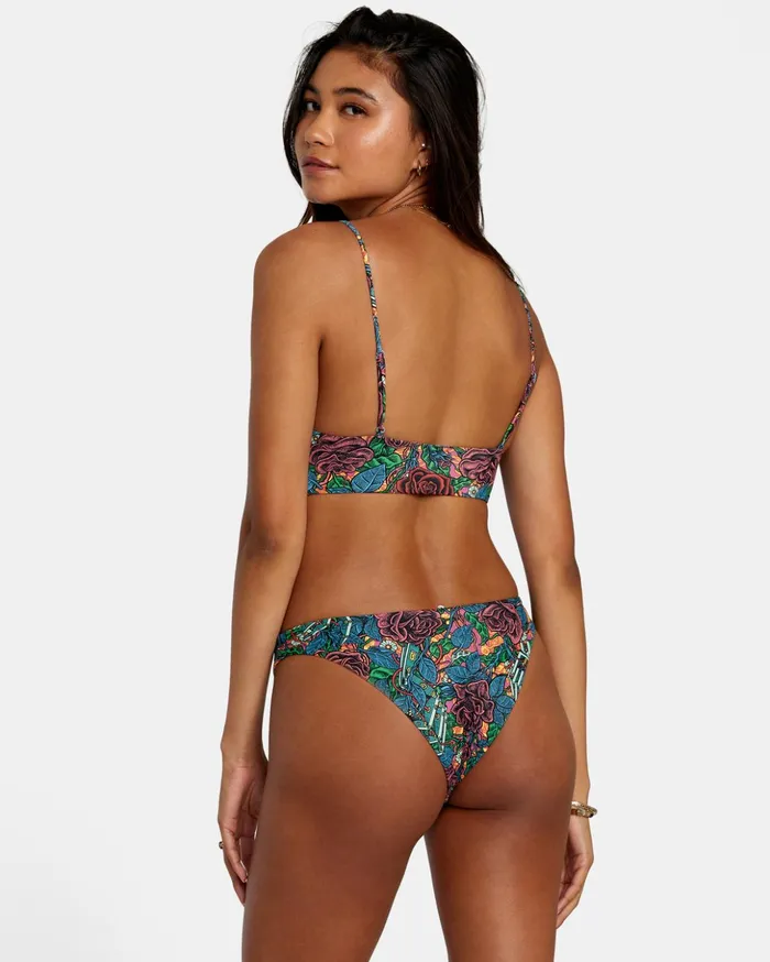 RVCA Bikini Bottoms Ander Medium High Leg Bikini Bottoms Multi 8211 Women