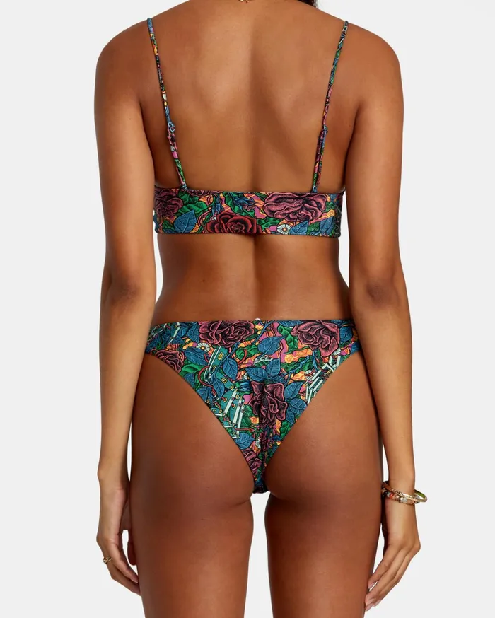 RVCA Bikini Bottoms Ander Medium High Leg Bikini Bottoms Multi 8211 Women