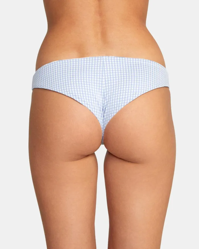 RVCA Bikini Bottoms Gingham Reversible Cheeky Bikini Bottoms Ash Blue 8211 Women RVCA Bikini Bottoms Gingham Reversible Cheeky Bikini Bottoms Ash Blue 8211 Women