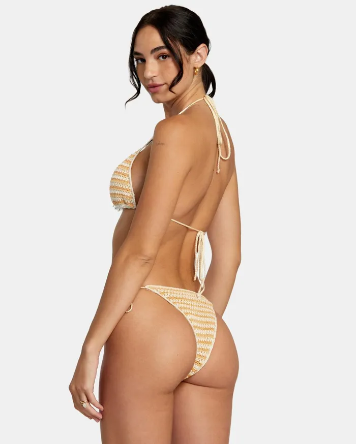 RVCA Bikini Bottoms Greenpacha Flor Side Tie Cheeky Bikini Bottoms Multi 8211 Women
